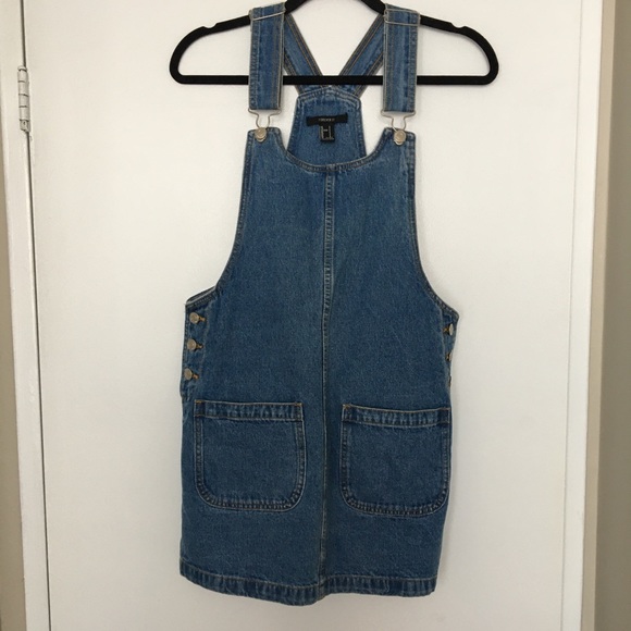 Denim Overall Dress - Picture 1 of 2
